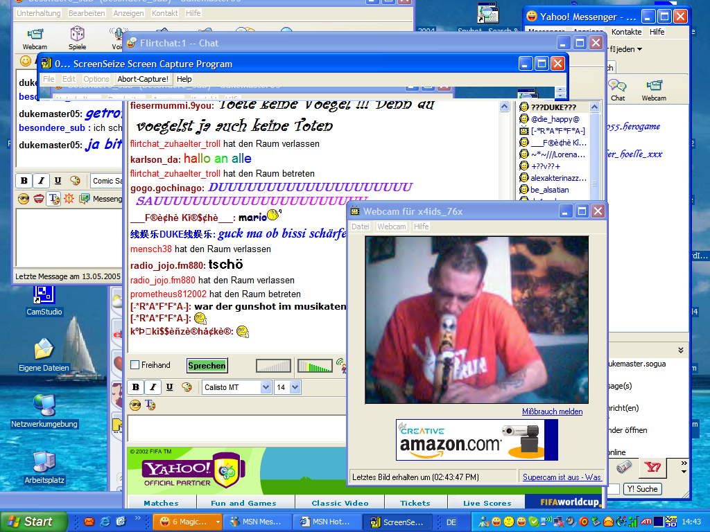 Yahoo Chatraum “Flirtchat:1” 2005