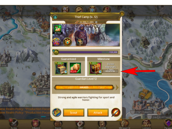 Reaching Milestone of Camp to get Marshal Chest 3 times  - March Of Empires - War Of Lords