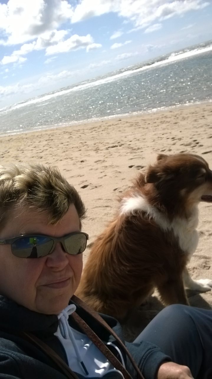 Blue Wölfin und Cato auf Sylt